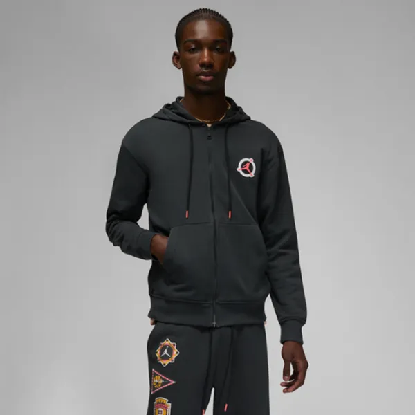 Толстовка для мужчин Nike Jordan Flt Mvp Flc Fz Прямой/ Черный photo 2