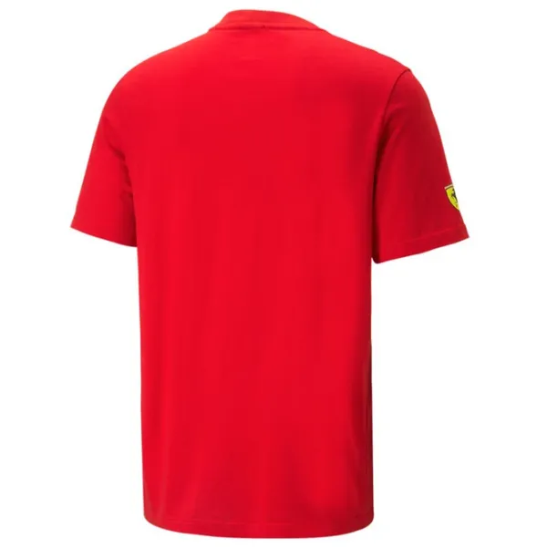 Футболка для мужчин Puma Ferrari Race Big Shield Tee Tonal 100% хлопок/ Красный photo 2