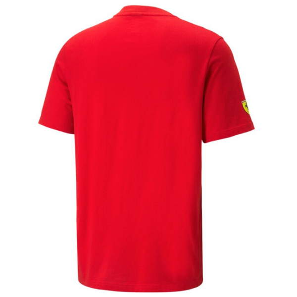 Футболка для мужчин Puma Ferrari Race Big Shield Tee Tonal 100% хлопок/ Красный photo 2