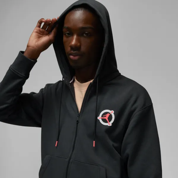 Hanorac pentru bărbați Nike Jordan Flt Mvp Flc Fz Drept/ Black photo 5