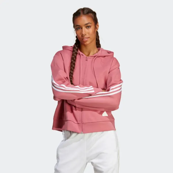 Hanorac pentru femei Adidas W Fi 3S Fz Pink photo 3