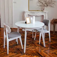 Scaun de bucătărie DecoPrim Lula Stofă/ White White photo 2