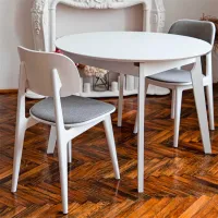 Scaun de bucătărie DecoPrim Lula Stofă/ White White photo 4
