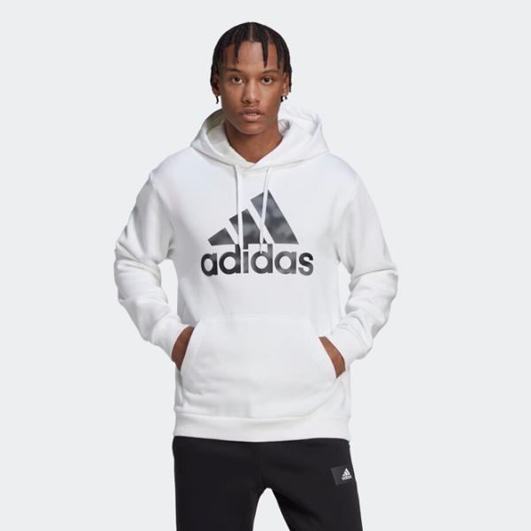 Hanorac pentru bărbați Adidas Essentials Camo Drept/ White photo 2
