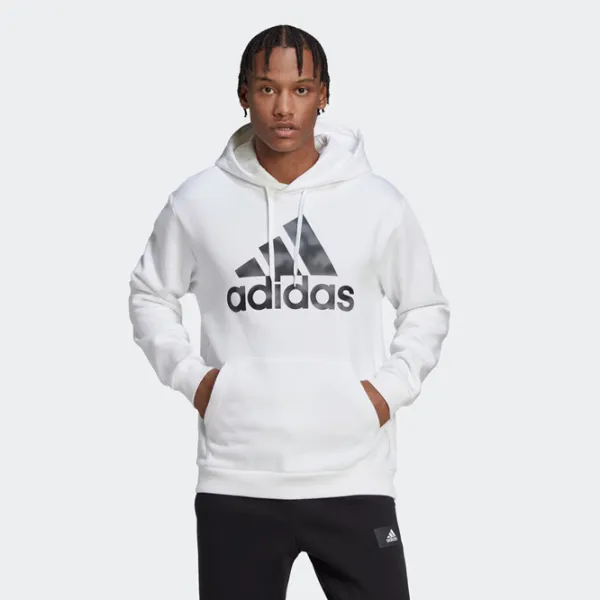 Hanorac pentru bărbați Adidas Essentials Camo Drept/ White photo 2