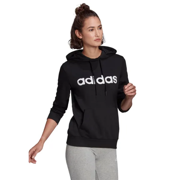 Hanorac pentru femei Adidas Linear French Terry Black photo 2 Hanorac pentru femei Adidas Linear French Terry Black photo 2