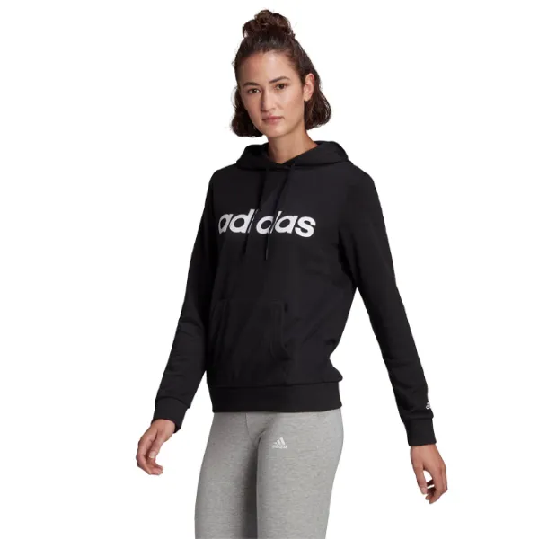 Hanorac pentru femei Adidas Linear French Terry Black photo 3 Hanorac pentru femei Adidas Linear French Terry Black photo 3