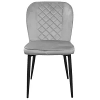 Scaun de bucătărie DecoPrim Tusk Catifea/ Gray Black photo 2