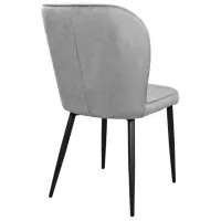 Scaun de bucătărie DecoPrim Tusk Catifea/ Gray Black photo 4