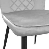Scaun de bucătărie DecoPrim Tusk Catifea/ Gray Black photo 5
