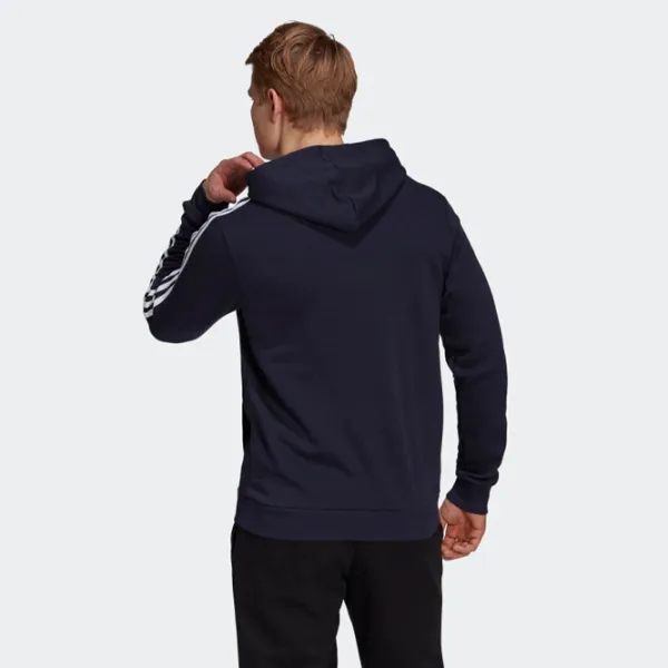 Толстовка для мужчин Adidas 3 Stripes Fleece Прямой/ Тёмно синий photo 5