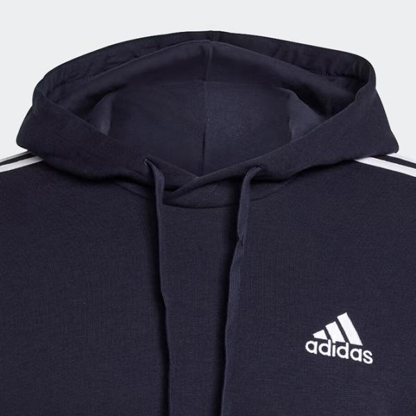 Толстовка для мужчин Adidas 3 Stripes Fleece Прямой/ Тёмно синий photo 2