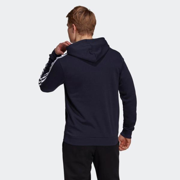 Толстовка для мужчин Adidas 3 Stripes Fleece Прямой/ Тёмно синий photo 4