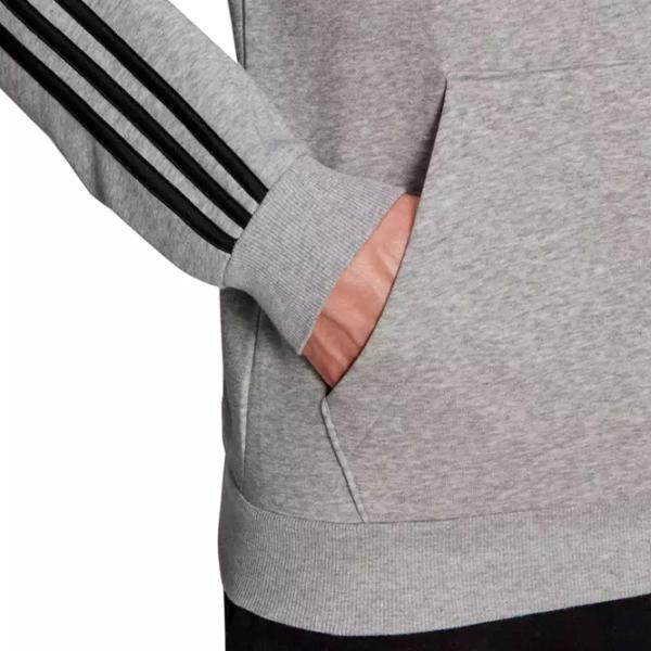 Толстовка для мужчин Adidas 3 Stripes Fleece Прямой/ Серый photo 5