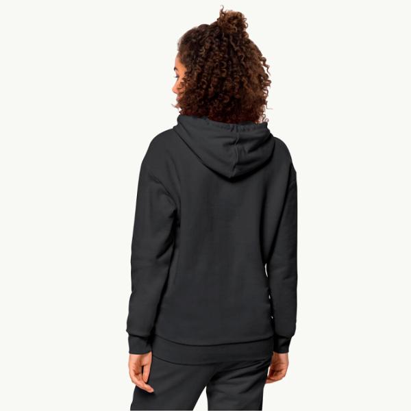 Hanorac pentru femei Jack Wolfskin Essential Hoody W Black photo 2 Hanorac pentru femei Jack Wolfskin Essential Hoody W Black photo 2