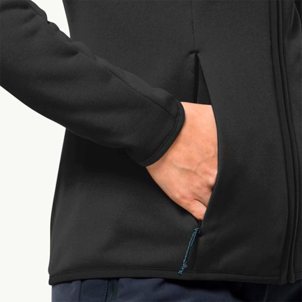 Hanorac pentru femei Jack Wolfskin Baiselberg Hooded Fz W Black photo 5