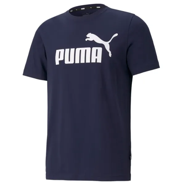 Футболка для мужчин Puma Ess Logo Tee 100% хлопок/ Темно-синий photo 6