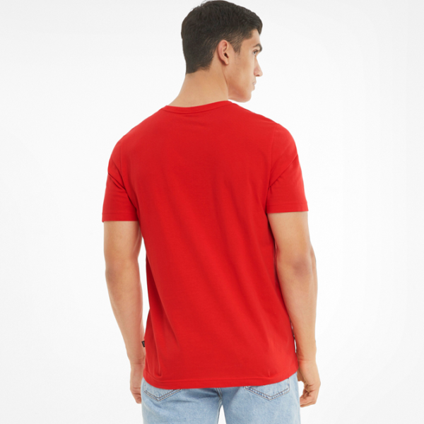 Tricou pentru bărbați Puma Ess Logo Tee 100% bumbac/ Red photo 4