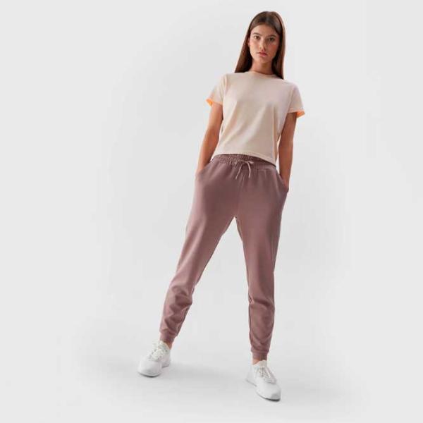 Tricou pentru femei 4F 4FWAW23TTSHF1169 100% bumbac/ Beige photo 3