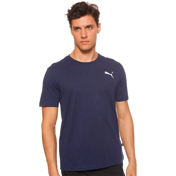 Футболка для мужчин Puma Ess Small Logo Tee 100% хлопок/ Темно-синий photo 3 Футболка для мужчин Puma Ess Small Logo Tee 100% хлопок/ Темно-синий photo 3