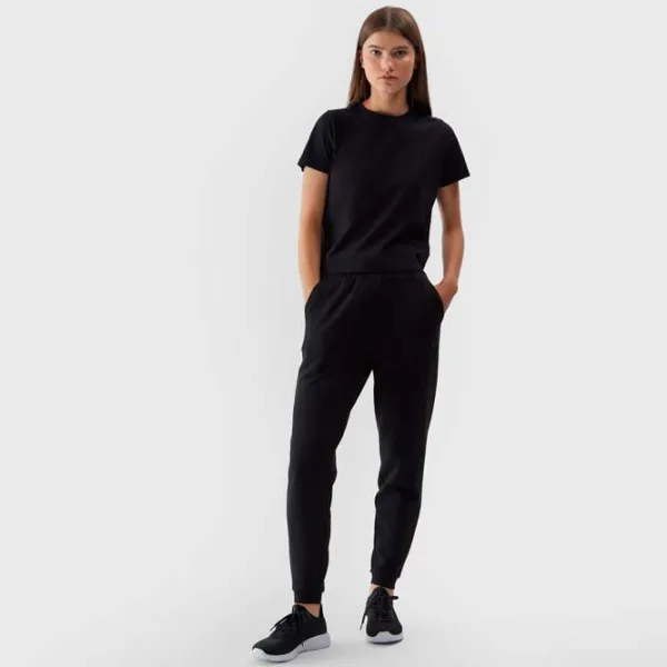 Tricou pentru femei 4F 4FWAW23TTSHF1169 100% bumbac/ Black photo 2