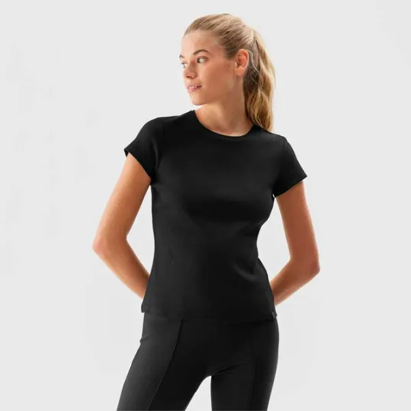 Tricou pentru femei 4F 4FRAW23TTSHF1335 4 % Elastan/ Black photo 2