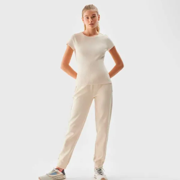 Футболка для женщин 4F 4FRAW23TTSHF1335 4 % Эластан/ Бежевый photo 3