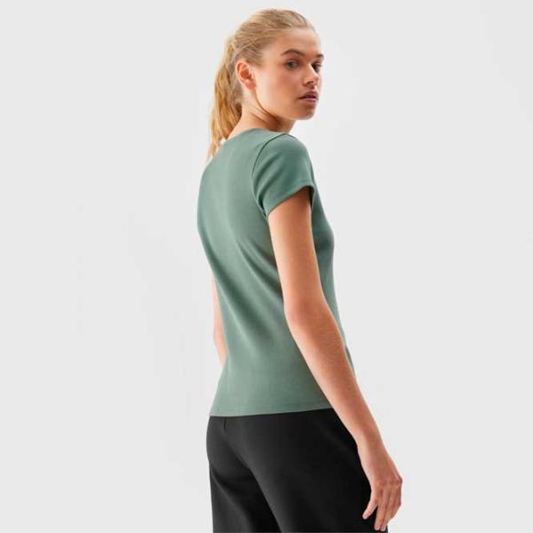 Футболка для женщин 4F 4FRAW23TTSHF1335 4 % Эластан/ Зелёный photo 4