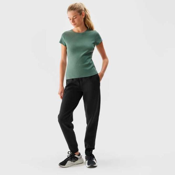 Футболка для женщин 4F 4FRAW23TTSHF1335 4 % Эластан/ Зелёный photo 3