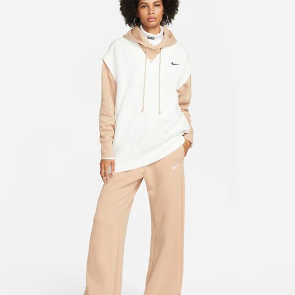 Толстовка для женщин Nike W Nsw Style Flc Po Hoodie Os Бежевый photo 8