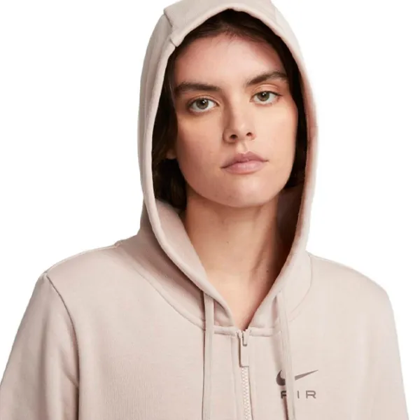 Hanorac pentru femei Nike W Nsw Air Flc Hd Fz Beige photo 2