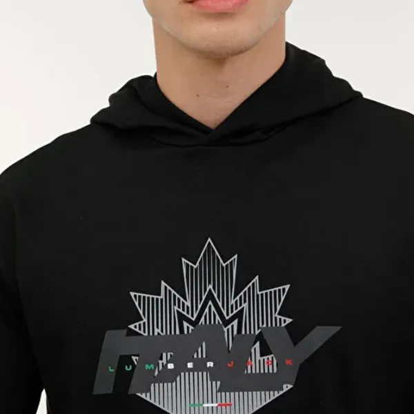 Hanorac pentru bărbați Lumberjack ML RENATO 17SD1047 3PR Drept/ Black photo 5