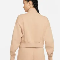Hanorac pentru femei Nike W Nsw Style Flc Crop Qz Beige photo 2