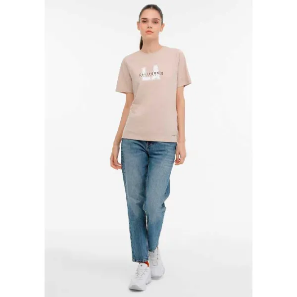 Tricou pentru femei Lumberjack WL SOFIA-N 11GF854 3PR 100% bumbac/ Beige photo 3 Tricou pentru femei Lumberjack WL SOFIA-N 11GF854 3PR 100% bumbac/ Beige photo 3
