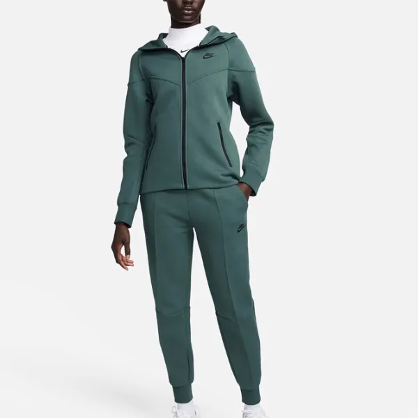 Hanorac pentru femei Nike W Nsw Tch Flc Wr Fz Hdy Green photo 3