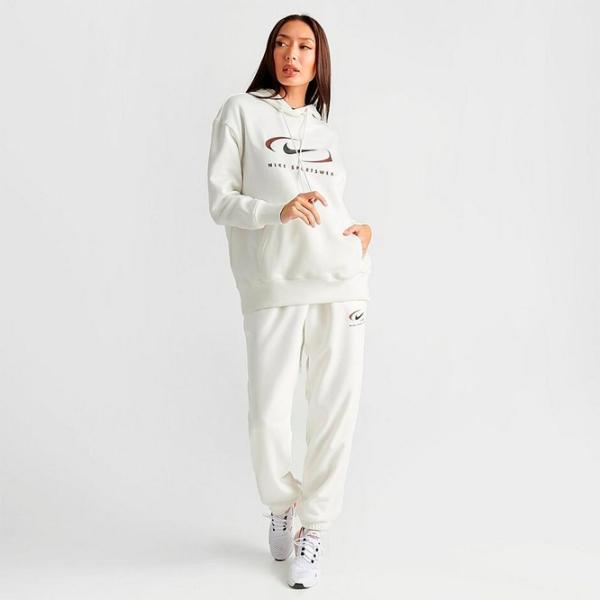 Hanorac pentru femei Nike W Nsw Flc Os Po Hdy Swsh White photo 3 Hanorac pentru femei Nike W Nsw Flc Os Po Hdy Swsh White photo 3