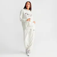 Hanorac pentru femei Nike W Nsw Flc Os Po Hdy Swsh White photo 3