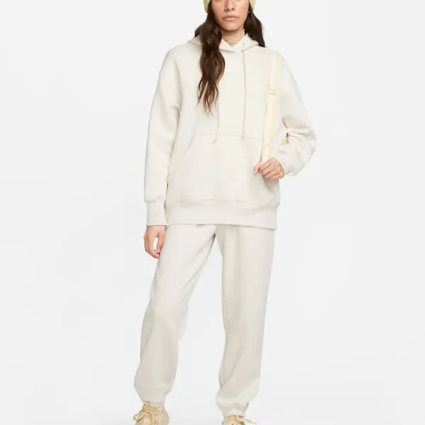 Hanorac pentru femei Nike W Nsw Style Flc Po Hoodie Os White photo 3