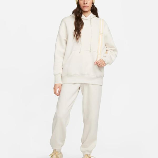 Hanorac pentru femei Nike W Nsw Style Flc Po Hoodie Os White photo 3