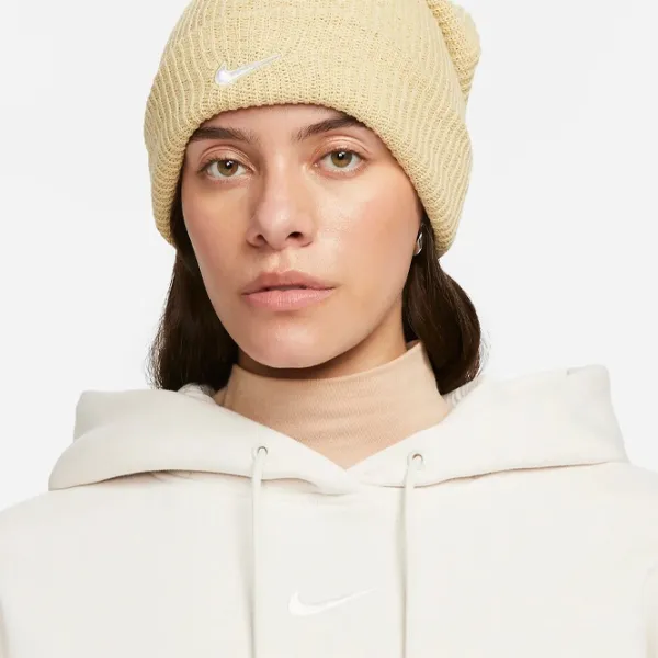 Hanorac pentru femei Nike W Nsw Style Flc Po Hoodie Os White photo 4