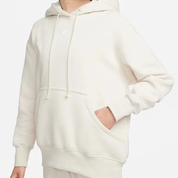 Hanorac pentru femei Nike W Nsw Style Flc Po Hoodie Os White photo 7