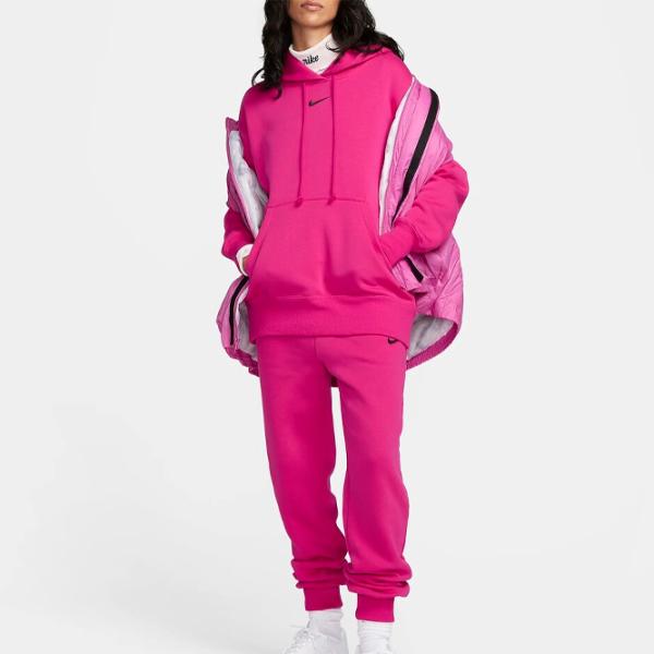 Hanorac pentru femei Nike W Nsw Style Flc Po Hoodie Os Pink photo 3