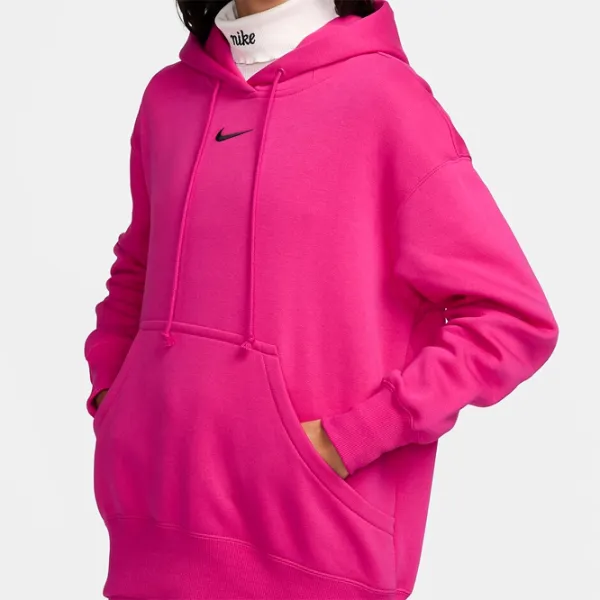 Hanorac pentru femei Nike W Nsw Style Flc Po Hoodie Os Pink photo 5