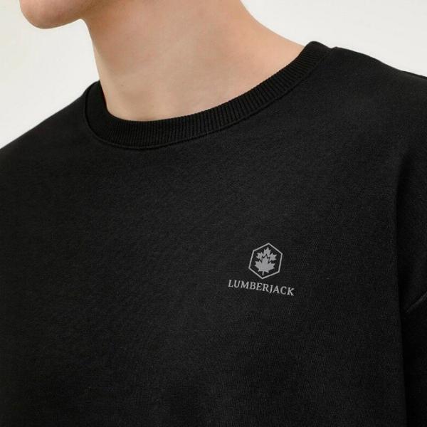 Толстовка для мужчин Lumberjack 3W M-SN75 BSC C NECK SW 3PR Прямой/ Черный photo 3