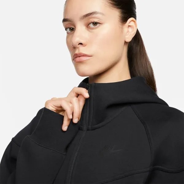Толстовка для женщин Nike W Nsw Tch Flc Wr Fz Hdy Черный photo 4