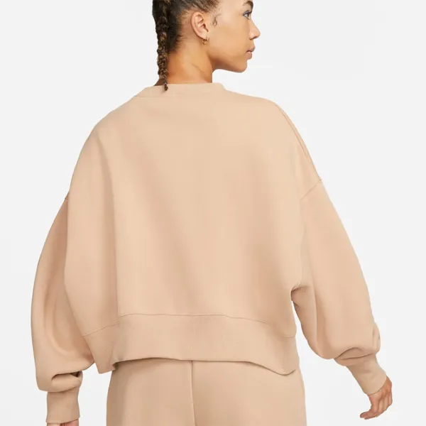 Толстовка для женщин Nike W Nsw Style Flc Crew Oos Бежевый photo 2