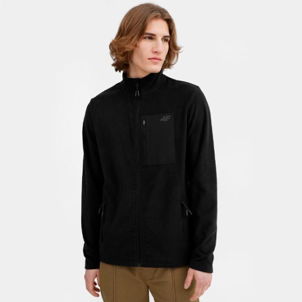 Hanorac pentru bărbați 4F 4FSS23TFLEM074 Drept/ Black photo 3