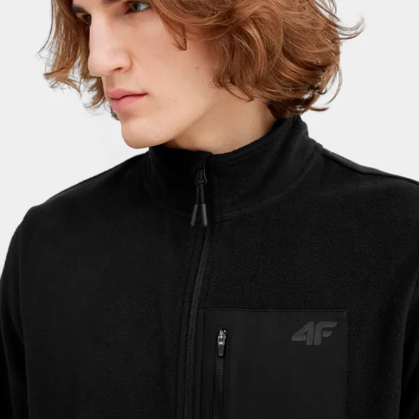 Hanorac pentru bărbați 4F 4FSS23TFLEM074 Drept/ Black photo 5