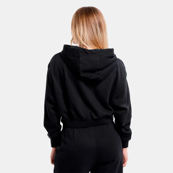 Hanorac pentru femei Nike W Nsw Club Flc Gx Crop Hdy Black photo 2