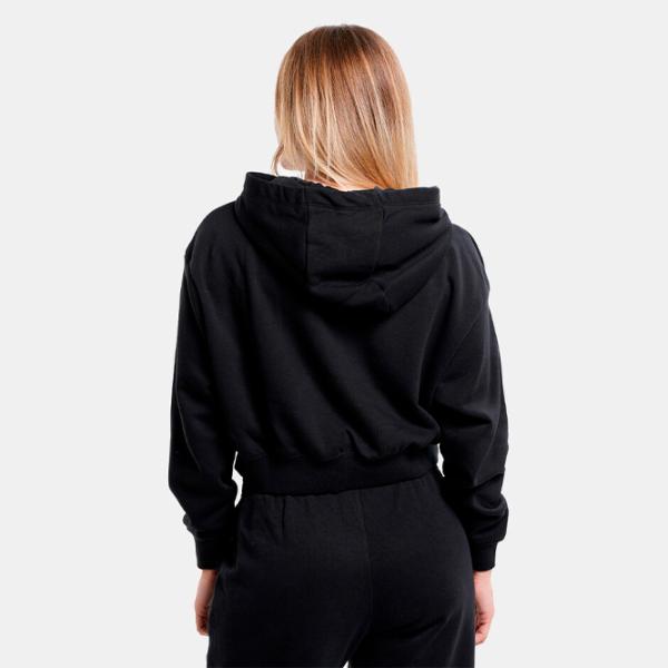 Hanorac pentru femei Nike W Nsw Club Flc Gx Crop Hdy Black photo 2